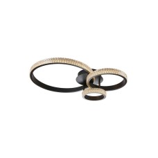 Inlight Μοντέρνα Μεταλλική Πλαφονιέρα Οροφής με Ενσωματωμένο LED σε Μαύρο χρώμα 70cm 6034 Inlight Μοντέρνα Μεταλλική Πλαφονιέρα Οροφής με Ενσωματωμένο LED σε Μαύρο χρώμα 70cm 6034