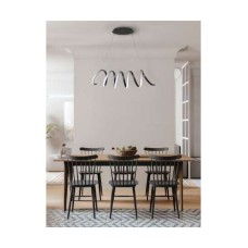 Atman Leggenda Malaga Μοντέρνο Κρεμαστό Φωτιστικό με Ενσωματωμένο LED Black σε Μαύρο Χρώμα LEG-10490-BL