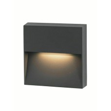 Zambelis Lights Στεγανό Επιτοίχιο Σποτ Εξωτερικού Χώρου με Ενσωματωμένο LED σε Γκρι Χρώμα E241-G Zambelis Lights Στεγανό Επιτοίχιο Σποτ Εξωτερικού Χώρου με Ενσωματωμένο LED σε Γκρι Χρώμα E241-G