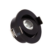 VK Lighting VK/04126/B/C Στρογγυλό Μεταλλικό Χωνευτό Σποτ με Ενσωματωμένο LED και Φυσικό Λευκό Φως 3W Κινούμενο σε Μαύρο χρώμα 5.2x5.2cm VK Lighting VK/04126/B/C Στρογγυλό Μεταλλικό Χωνευτό Σποτ με Ενσωματωμένο LED και Φυσικό Λευκό Φως 3W Κινούμενο σε Μαύρο χρώμα 5.2x5.2cm