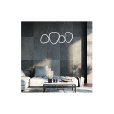 Viokef Κρεμαστό Φωτιστικό LED Δίφωτο Ράγα Λευκό