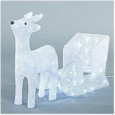 Eurolamp Φωτιζόμενη Χριστουγεννιάτικη Πλαστική Φιγούρα Τάρανδος Λευκός Ύψους 47εκ. Eurolamp Φωτιζόμενη Χριστουγεννιάτικη Πλαστική Φιγούρα Τάρανδος Λευκός Ύψους 47εκ.