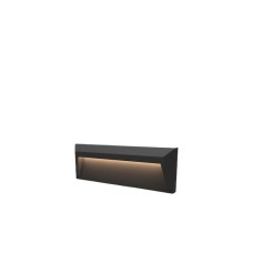 Geyer Στεγανή Επιτοίχια Πλαφονιέρα Εξωτερικού Χώρου με Ενσωματωμένο LED σε Μαύρο Χρώμα