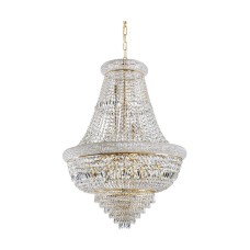 Ideal Lux Dubai Πολυέλαιος 24xE14 Ø80cm με Κρύσταλλα Χρυσός 243528