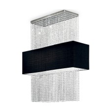 Ideal Lux Πολυέλαιος 5xE27 Ø90cm με Κρύσταλλα Μαύρος 101163 Ideal Lux Πολυέλαιος 5xE27 Ø90cm με Κρύσταλλα Μαύρος 101163