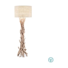 Ideal Lux Driftwood PT1 Vintage Φωτιστικό Δαπέδου Υ157.5xΜ55εκ. με Ντουί για Λαμπτήρα E27 σε Καφέ Χρώμα 148939