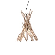 Ideal Lux Driftwood SP1 Κρεμαστό Φωτιστικό για Ντουί E27 Καφέ 35x65x52εκ. 129600