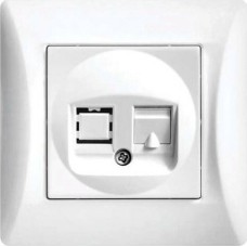 Lineme Πρίζα Τηλεφώνου με Πλαίσιο Μονή RJ11 σε Λευκό Χρώμα 50-00115-1 Lineme Πρίζα Τηλεφώνου με Πλαίσιο Μονή RJ11 σε Λευκό Χρώμα 50-00115-1