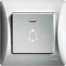 Μπουτόν Κουδουνιού Μόνο Φωτεινό σε Ασημί Χρώμα Lineme 50-00108-5 Μπουτόν Κουδουνιού Μόνο Φωτεινό σε Ασημί Χρώμα Lineme 50-00108-5