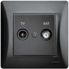 Lineme Πρίζα Κεραίας Τηλεόρασης και Δορυφορικής Διελεύσεως σε Μαύρο χρώμα 50-00134-2 Lineme Πρίζα Κεραίας Τηλεόρασης και Δορυφορικής Διελεύσεως σε Μαύρο χρώμα 50-00134-2