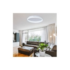 InLight Πλαφονιέρα οροφής LED 65W 3CCT από λευκό μέταλλο και ακρυλικό D:50cm (42032-White)