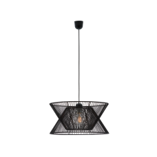 Φωτιστικό Κρεμαστό Μονόφωτο Ø45εκ.Σχοινί Μαύρο χρώμα Vokef Argela 4203700