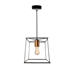 VIOKEF AGATHA Φωτιστικό κρεμαστό  μεταλλικό μαύρο 4138600