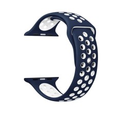 Silicone Λουράκι Apple Watch Series 1/Series 2/Series 3/Nike + 42mm (BLUE/WHITE) OEM Silicone Λουράκι Apple Watch Series 1/Series 2/Series 3/Nike + 42mm (BLUE/WHITE) OEM
