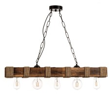 INLIGHT ΠΕΝΤΑΦΩΤΟ ΦΩΤΙΣΤΙΚΟ ΟΡΟΦΗΣ ΞΥΛΙΝΟ ΚΑΦΕ 5318-5