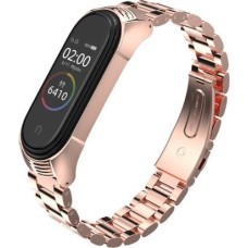 Mijobs Stainless Steel Λουράκι Xiaomi Mi Band 5/6 - Rose Gold Mijobs Stainless Steel Λουράκι Xiaomi Mi Band 5/6 - Rose Gold